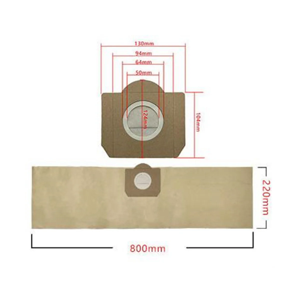 20PCS Dust Bags Filter for Karcher A2204 WD3300 MV3 6.959-130 Vacuum Cleaner Paper Bags