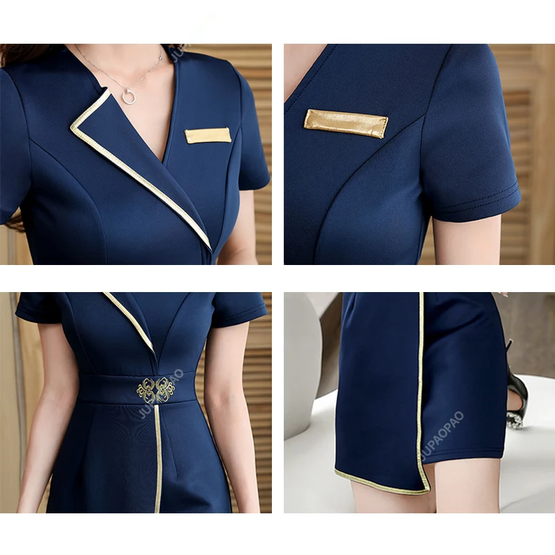 Nieuwe Schoonheidssalon Esthetische Uniform Schoonheidsspecialiste Jurk Spa Massage Werkkleding Voor Elegante Vrouw Voetbad Technicus Overalls Set