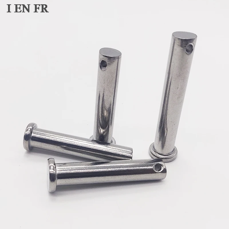 GB882 M3 M4 M5 M6 M8 M10 M12 304 Stainless Steel Shaft Flat with Hole Cylindrical Pin Positioning Pins Safety Pin