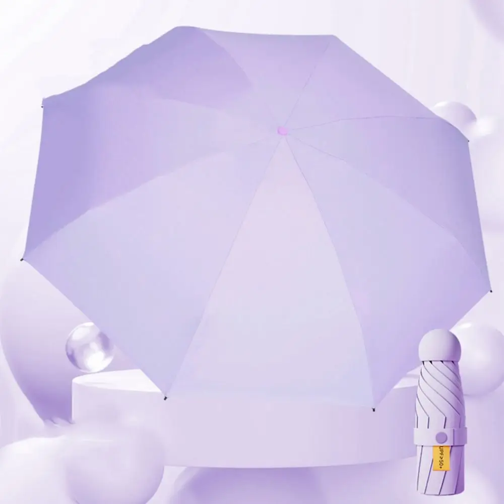 Travel Umbrella - Mini Folding Compact Umbrella with Case, 6/8 Ribs Lightweight Portable Umbrella