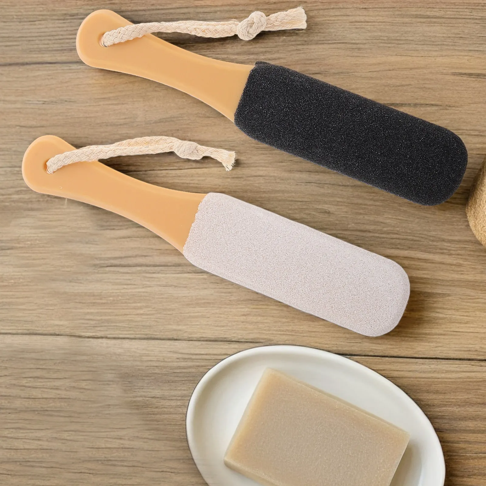 2Pcs Water-Friendly Foot File Pedicure Scrubber for Dry Skin Callus Grinder Heel Scraper Cracked Heels Foot Care Tool Feet