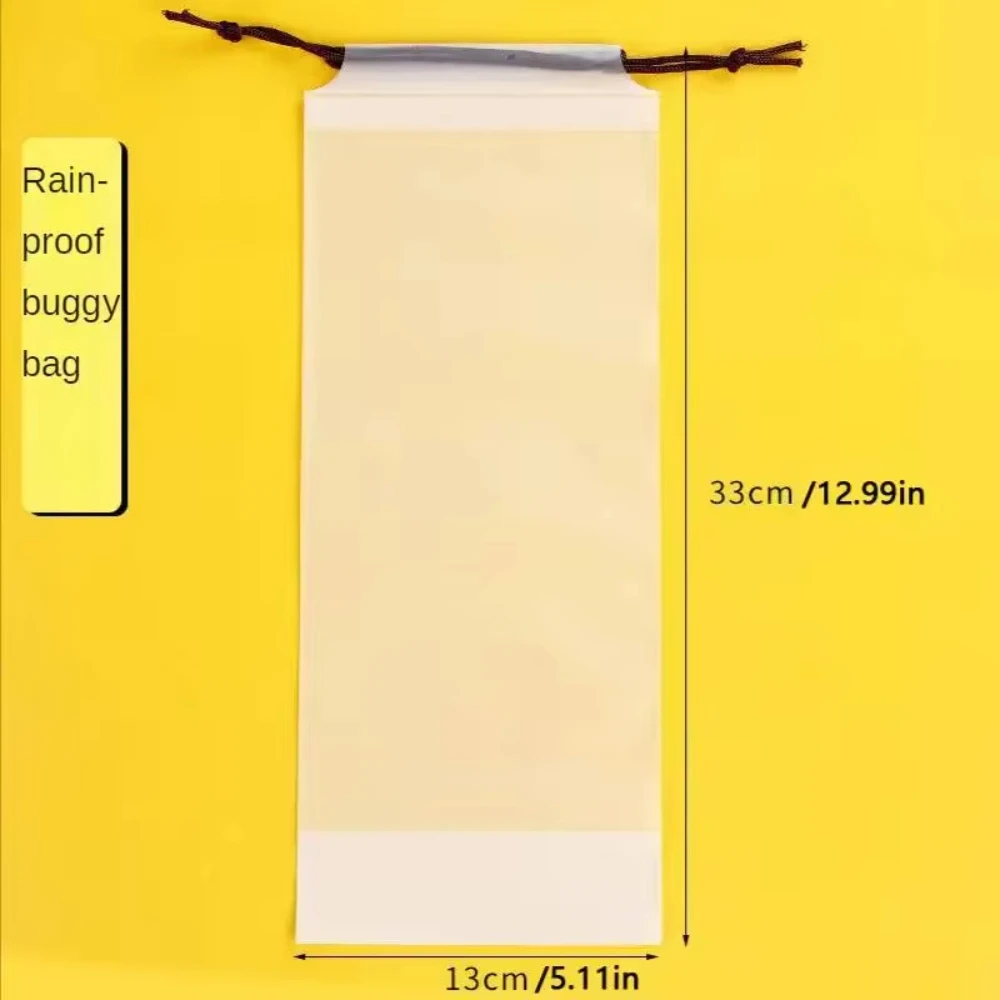 10pcs Beam Mouth Waterproof Umbrella Storage Bag Plastic Bag Drawstring Bag Translucent Bag Out Storage Vehicle-mounted Wet Bag