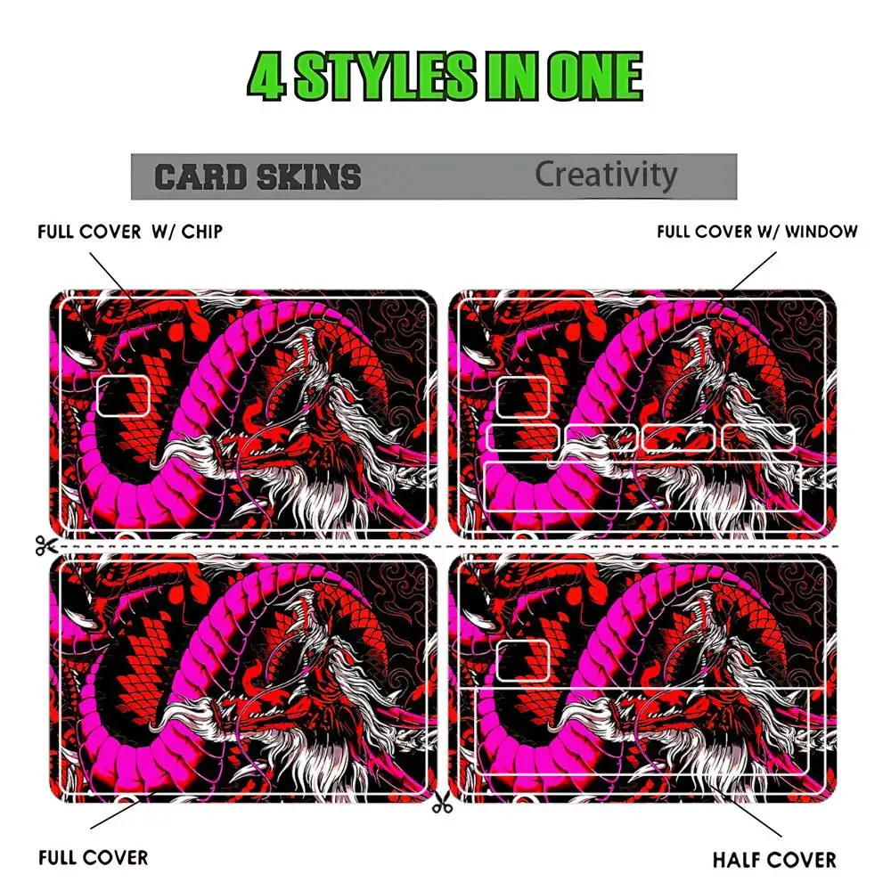 Red Dragon Band D-Deftones Card Sticker Diy Decorate Exquisite Bank Card Decals Patch Documents Birthday Gift