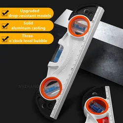 Spirit Level Bubble Ruler Solid Cast Aluminum High Bearing Ruler Balance Horizontal Ruler Inclinometer for Home Decoration