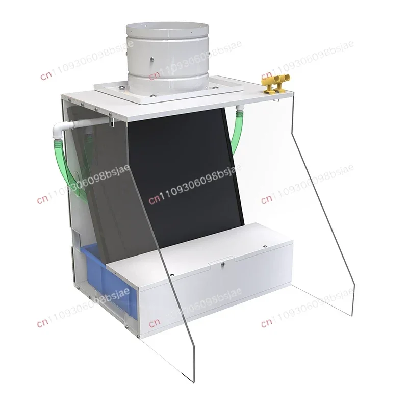 Professional Paint Booth for Gunpla & Model Spraying, Portable Water Curtain Spray Booth with Exhaust Fan