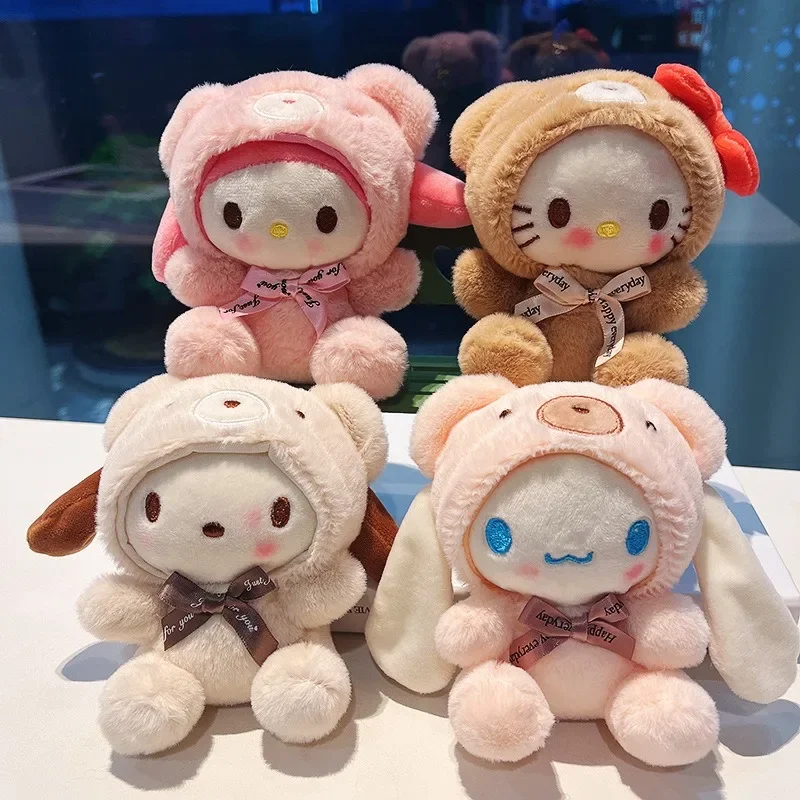 

Sanrio Cartoon Keychain Hello Kitty My Melody Kuromi Charmmy Anime Action Figures Home Car Key Decoration Kids Award Gifts