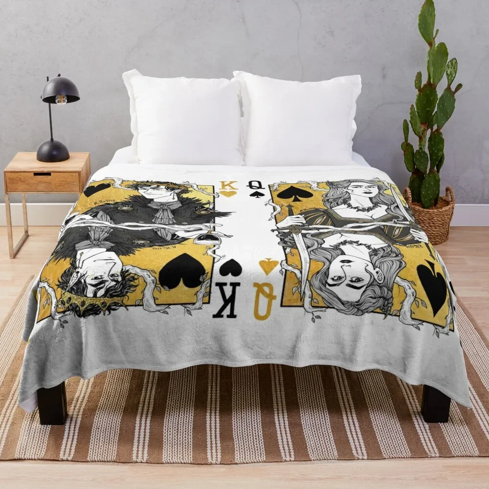 Cardan and Jude, king and queen Throw Blanket Heavy anime Luxury St Furry Blankets