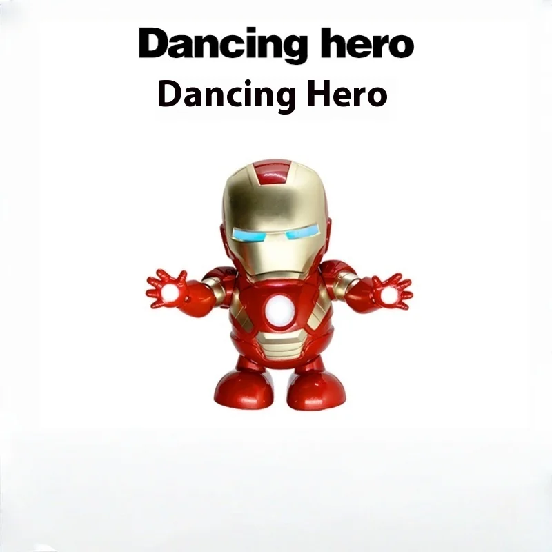 Viraal 2025, zingend dansend robotspeelgoed - Coole superheld in stalen stijl, elektrische schommelactie, briljante LED-verlichting en dynamische muziek