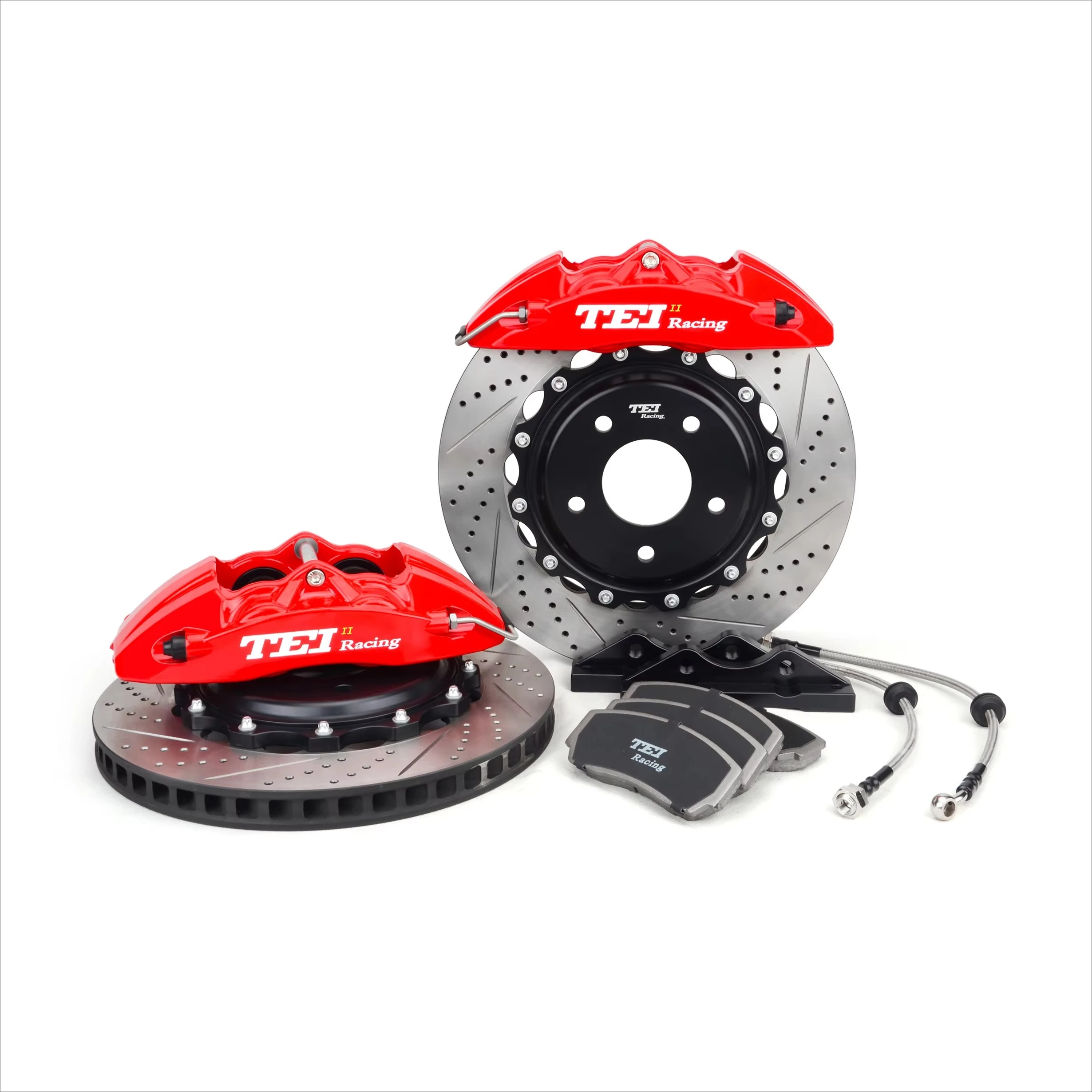 

STLFFront Big Brake Kit 4 Piston Caliper with 330*28 mm Rotor BBK Auto Brake System for HondassAccord CL7/CL9 17 Inch Car Rim