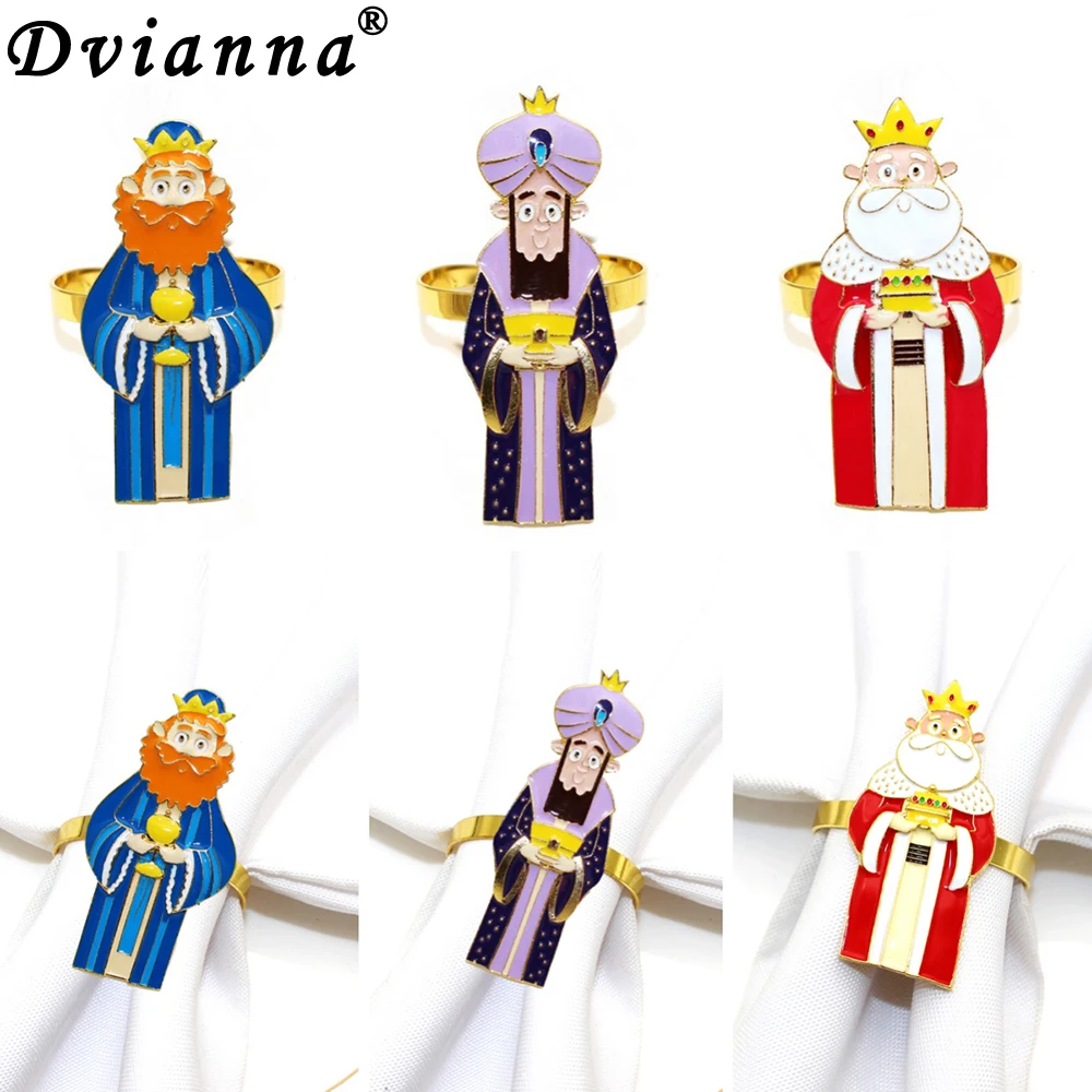 1Pcs Three Wise Men Napkin Rings for Spanish Children's Day Christmas Decoration  (Los Tres Reyes Magos) HWH89