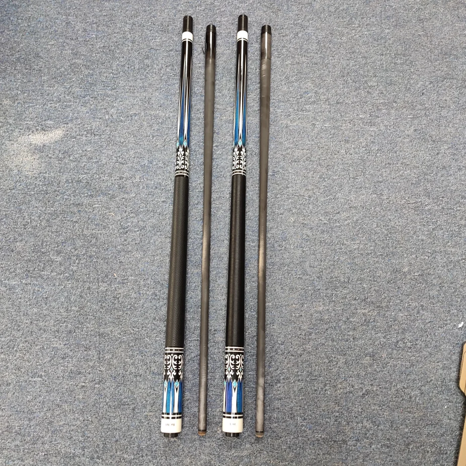 New design high-tech fiber shaft handmade 13mm tip leather grip or wire grip option carbon billiard cue