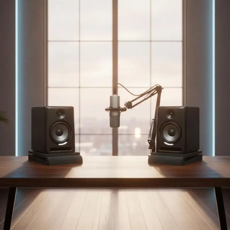 Studio Monitor Speaker Isolator Pads Sound Reflection Reducing Acoustic Foam 30x20x4.5cm for Music Production Studio