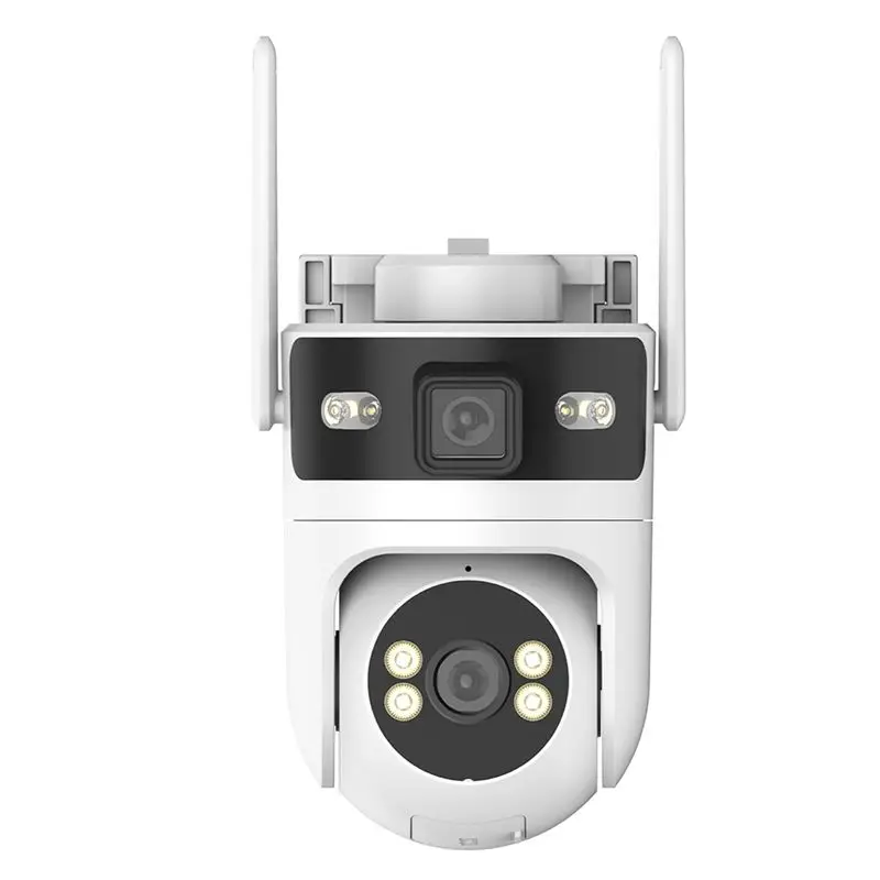 A42T-TUYA 6MP Two-Way Intercom Security Camera 2 In 1 Smart 3MP+ 3MP WIFI AI Detection Color Night Vision CCTV EU PLUG