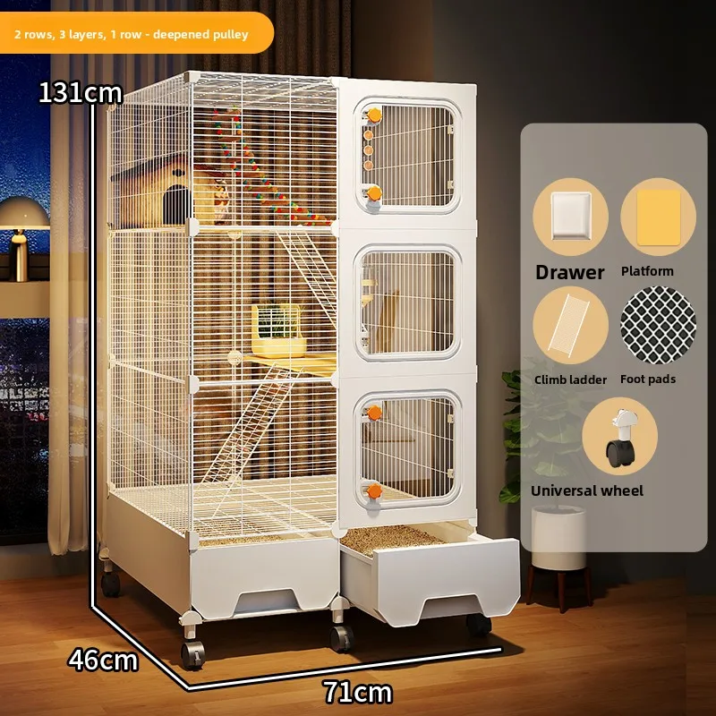 Large Squirrel Cage Multi-Level Enclosure for Flying Squirrels & Chinchillas Secure Pet Mansion Ultra High Encryption Pet Villa