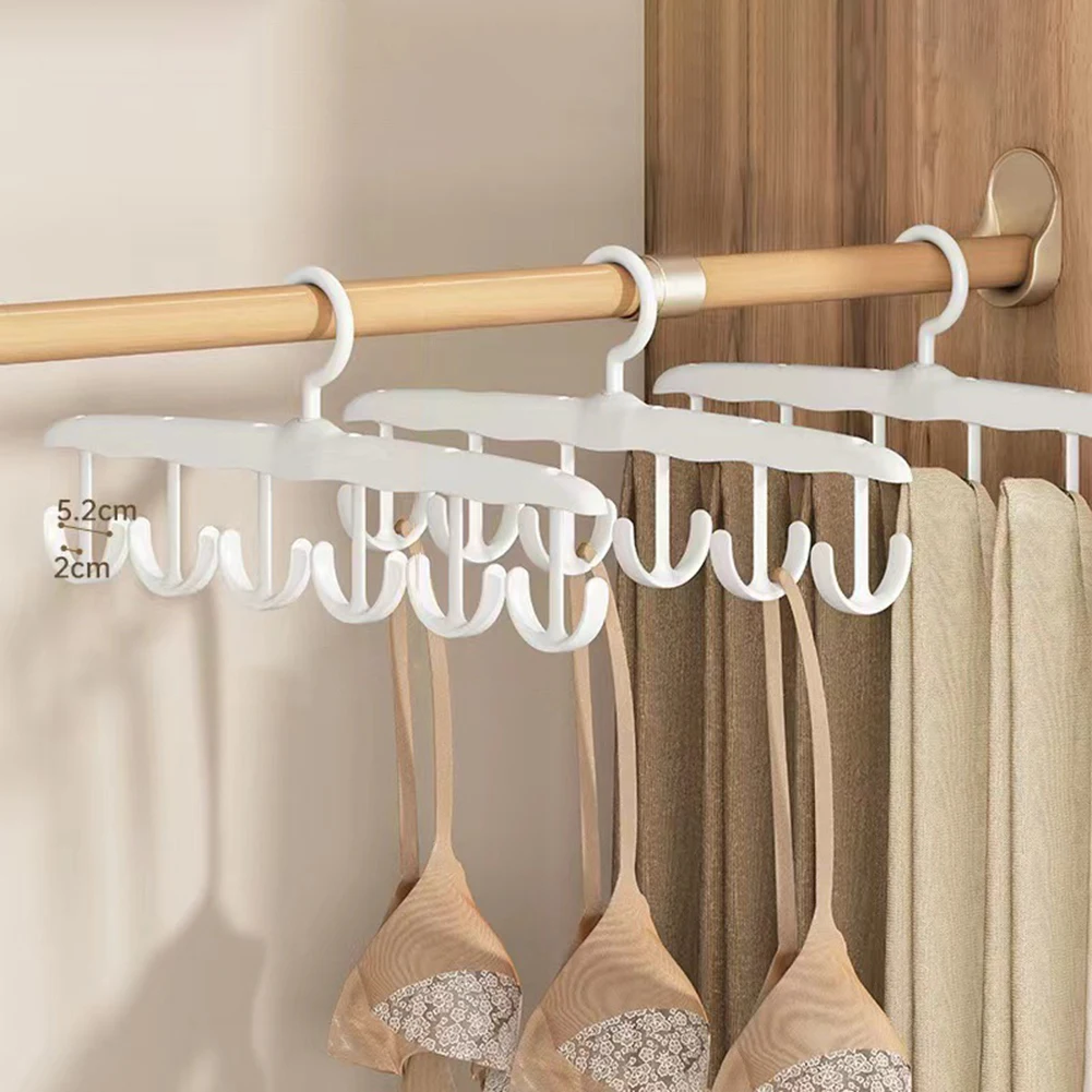 Underwear Hangers With 12 Hooks 360° Rotating 12 Hooks Windproof Drying Rack For Living Room