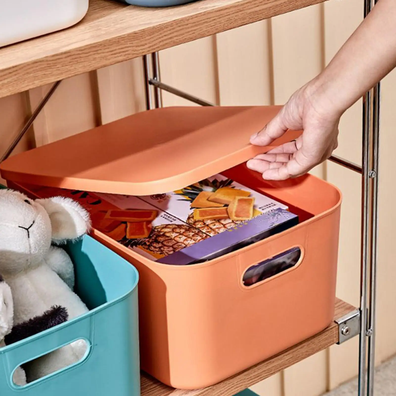 

Органайзер-контейнеры, большой контейнер для хранения игрушек, органайзер с ручкой для шкафа, одежды, дома, спальни, общежития, ванной комнаты