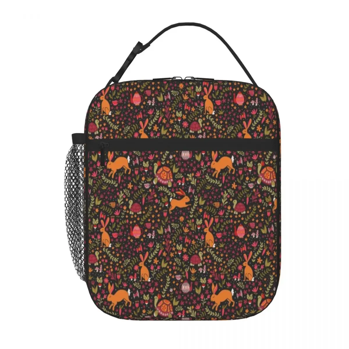 Hot Sale Tortoise And The Hare In Red Hip Hop Lunch Tote Business Commute Kids Lunch Bag
