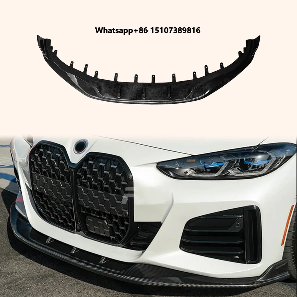 For I4 G26 Only 5D 22-26 Dry Carbon Fiber D Style Front Bumper Lip