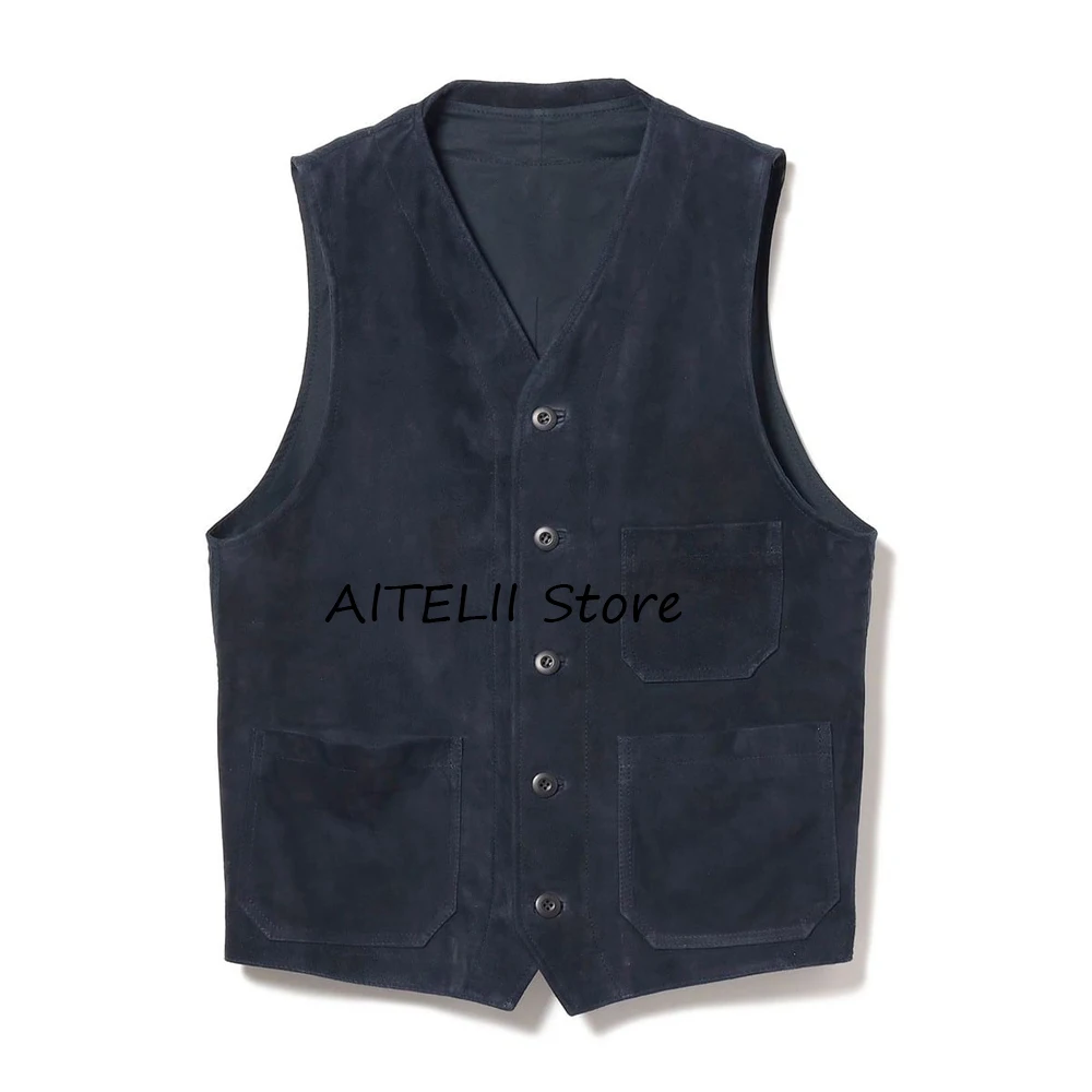 

Мужской жилет, замшевые повседневные жилеты с v-образным вырезом, однобортный элегантный жилет, мужской жилет, рабочие летние костюмы, блейзер, одежда