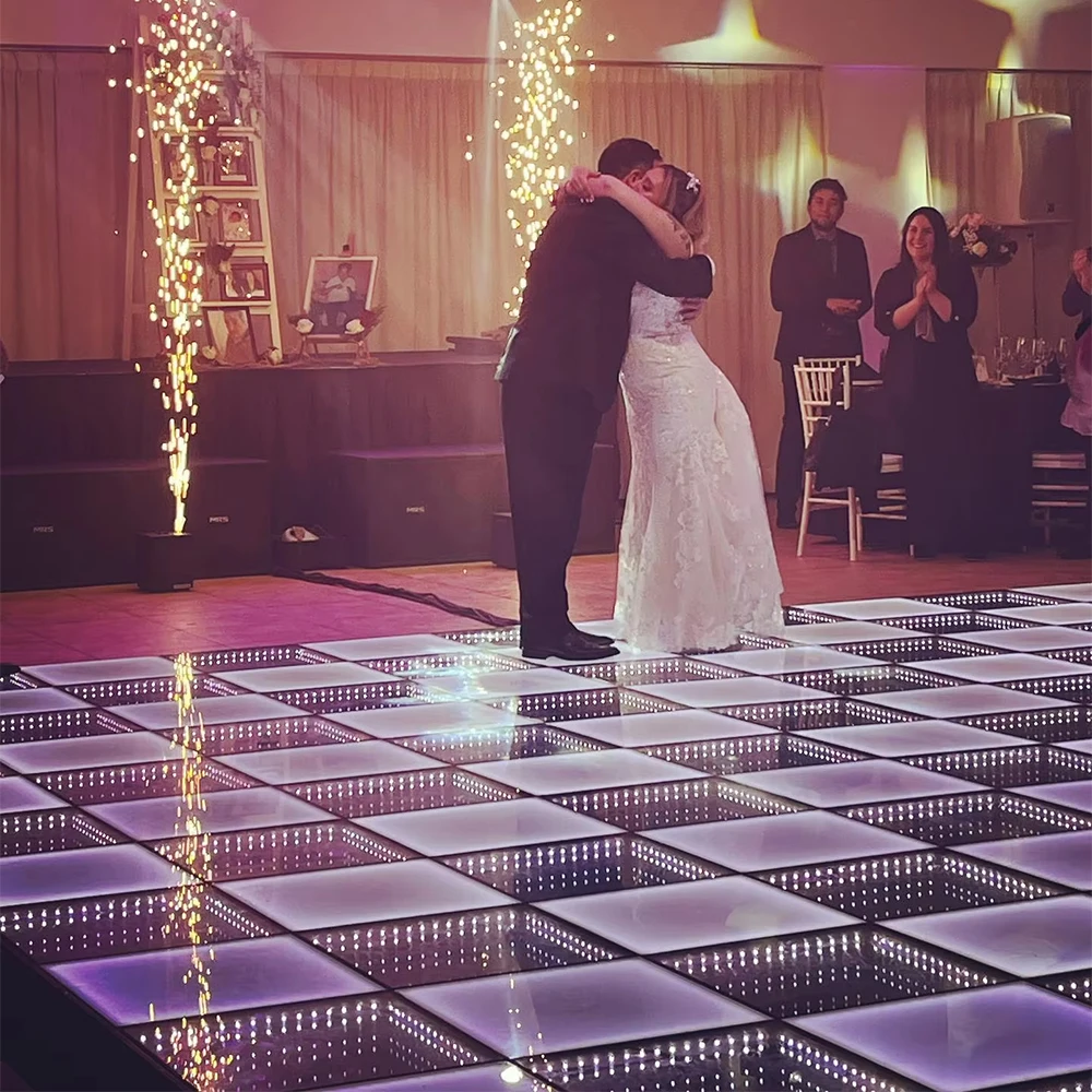 3d Infinity Mirror Video Light Led Dance Floor Tile Light Stage KTV Advertising Signs Magic Abyss Mirror Stage Underground Light