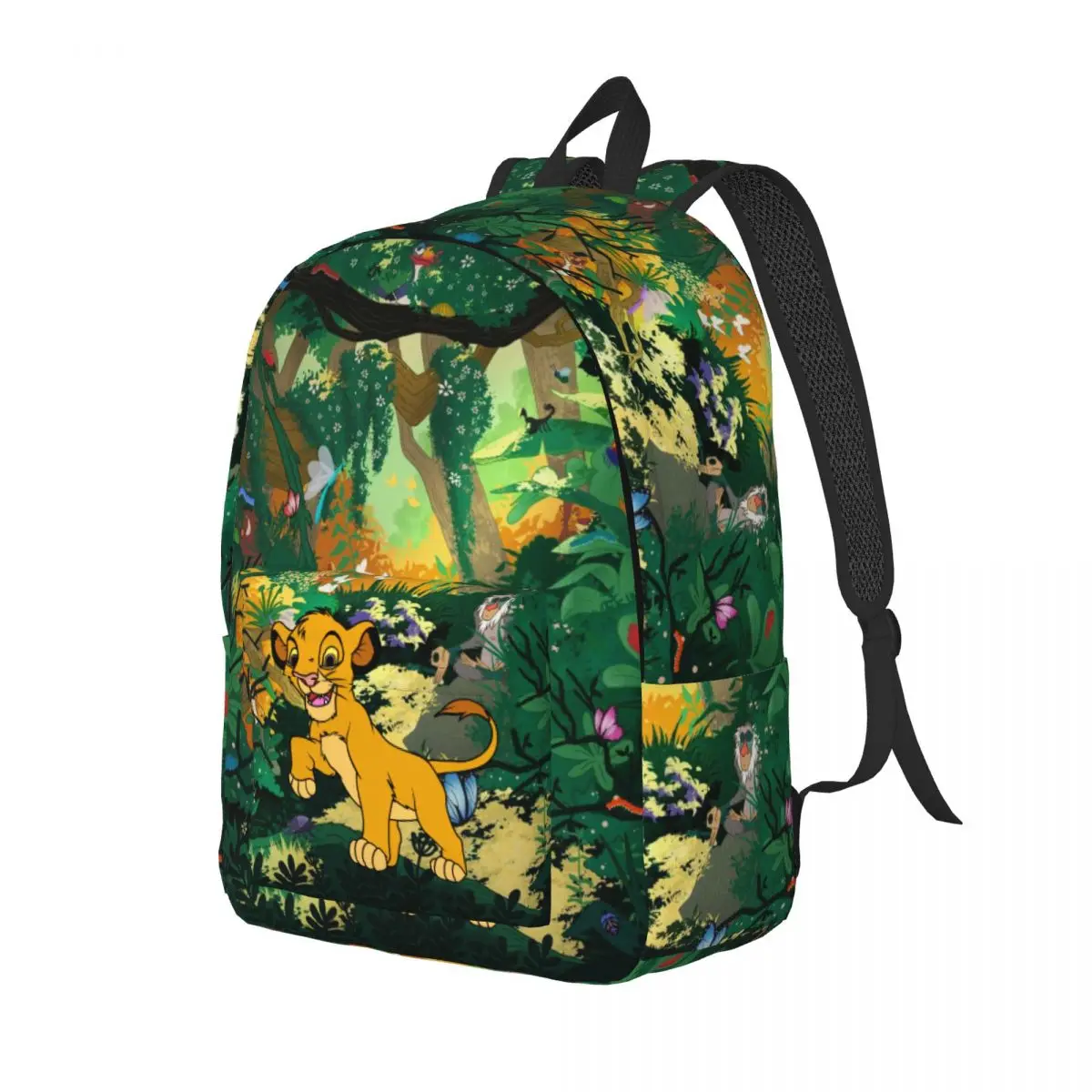 Custom Lion King Wallpaper Hukuna Matata Canvas Backpacks for Women Men Waterproof School College Bag Print Bookbags