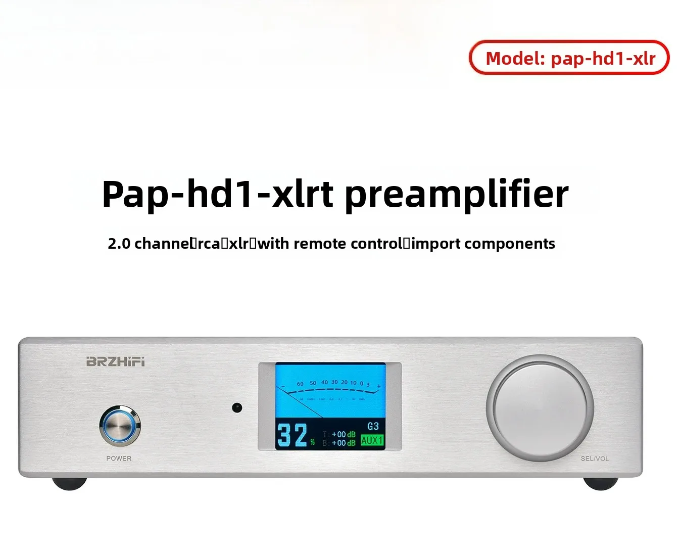 BRZHIFI PAP-HD1-XLR Fully Balanced Preamplifier 4-Channel HDAM Style Marantz Circuit Inspired Preamp for HiFi Audio DIY