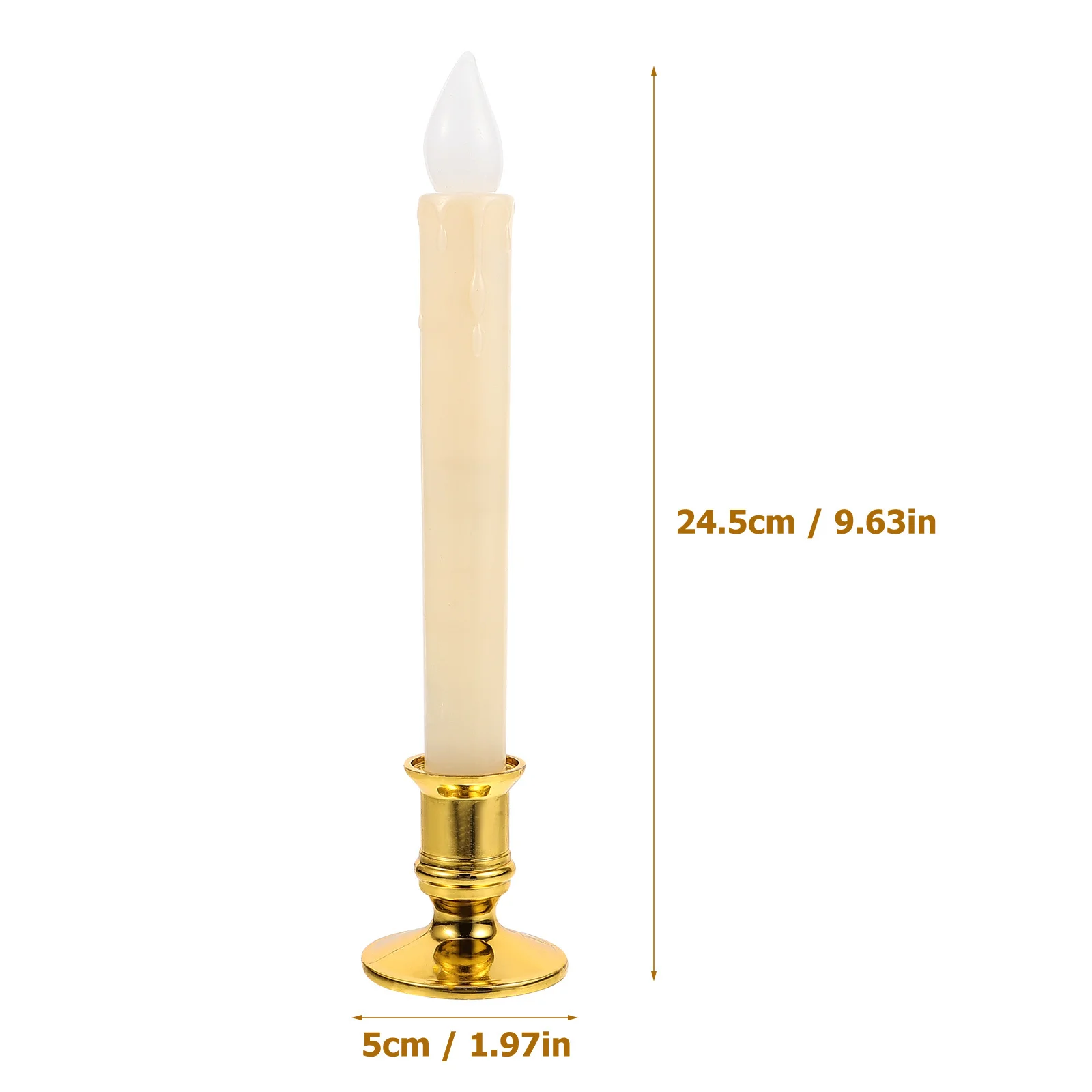 4Pcs LED Simulation Light Gold Base Flickering Flameless Romantic Lamp Home Wedding Festival Decoration