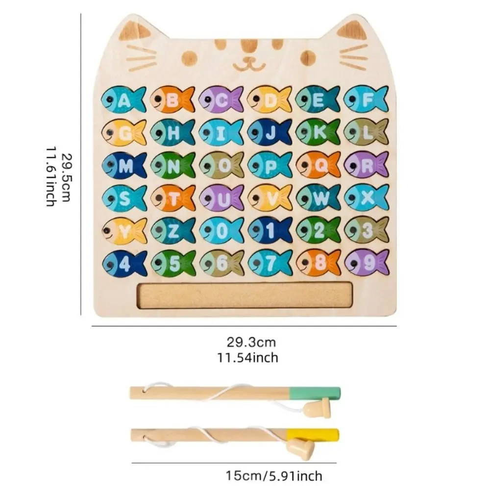 Magnetic Educational Baby Fishing Toy Easy Cartoon Alphabet Fishing Toy Set Montessori Funny Number Fishing Game Toys