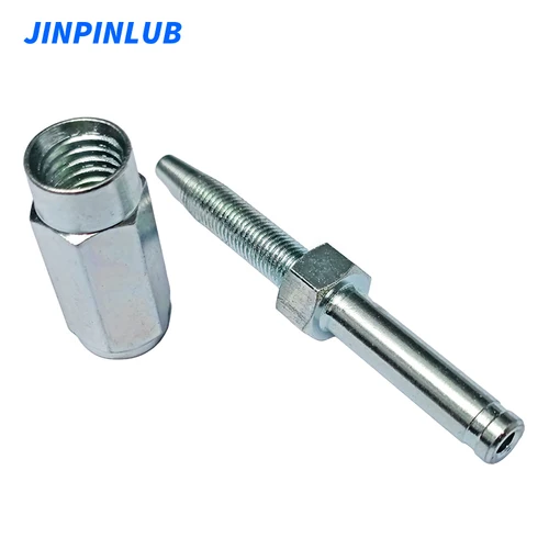 Imagen 2 del producto JINPINLUB 6mm 8mm 10mm chapado conector de codo recto manguito roscado para manguera de alta presión
