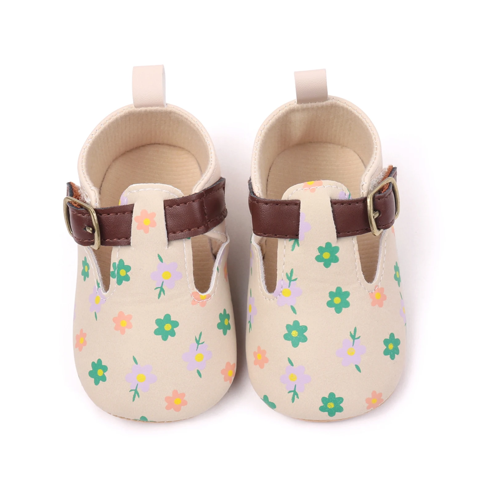 

Toddler Shoes Baby Girls Princess Shoes Soft PU Leather Flower Non-slip Bottom First Walker Shoes