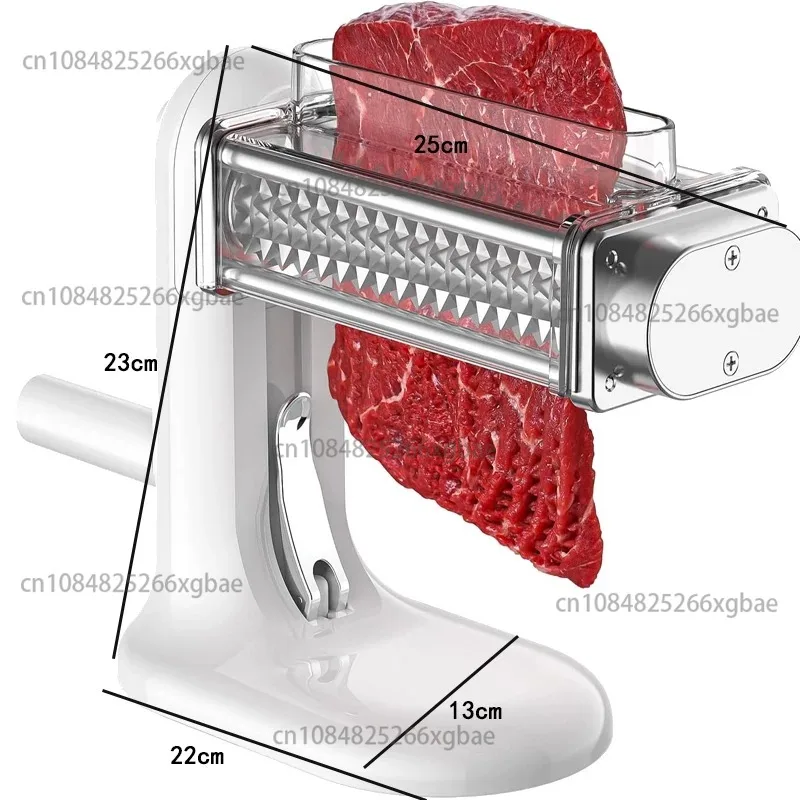 Handheld Stainless Steel Meat Tenderizer Manual Gear Design Steak Beef Poultry Meat Flatten Tenderizing Cuber Tool
