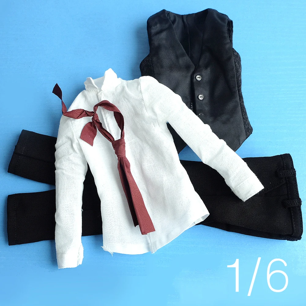 

1/6th RingToys Fashion Dress Suit the Ripper Of Jack Pant Shirt Vest Tie Dress Model For Usual 12inch Body Figures Collectable