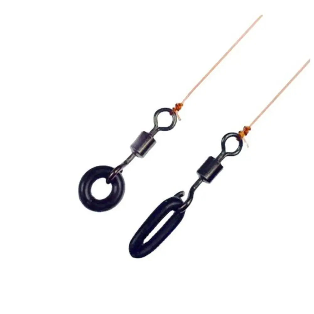 Tackle Bait Connection Tool 8 Shape Single Hook Rolling Swivel Fishing Connector Opening Rotating Ring Opening Fishing Swivel