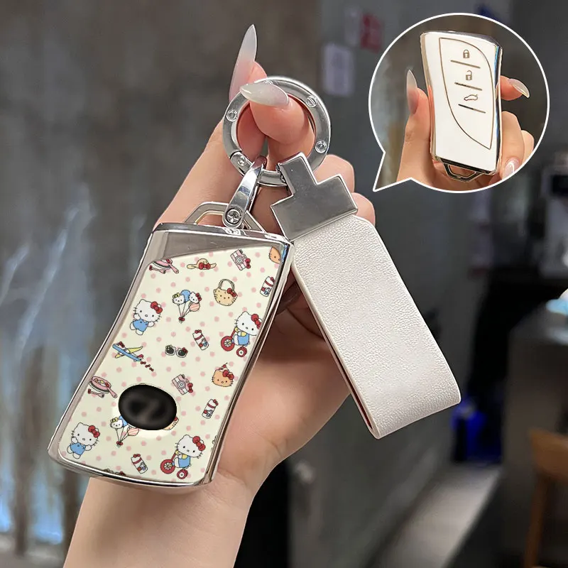 Чехол с полным чехлом для автомобильного дистанционного ключа Hello Kitty для Lexus X IS RX ES GX LX LS UX GS 200 260 300 350 NX200 NX300 RX350 Чехол с полным чехлом для автомобильного дистанционного ключа Hello Kitty для Lexus X IS RX ES GX LX LS UX GS 200 260 300 350 NX200 NX300 RX350