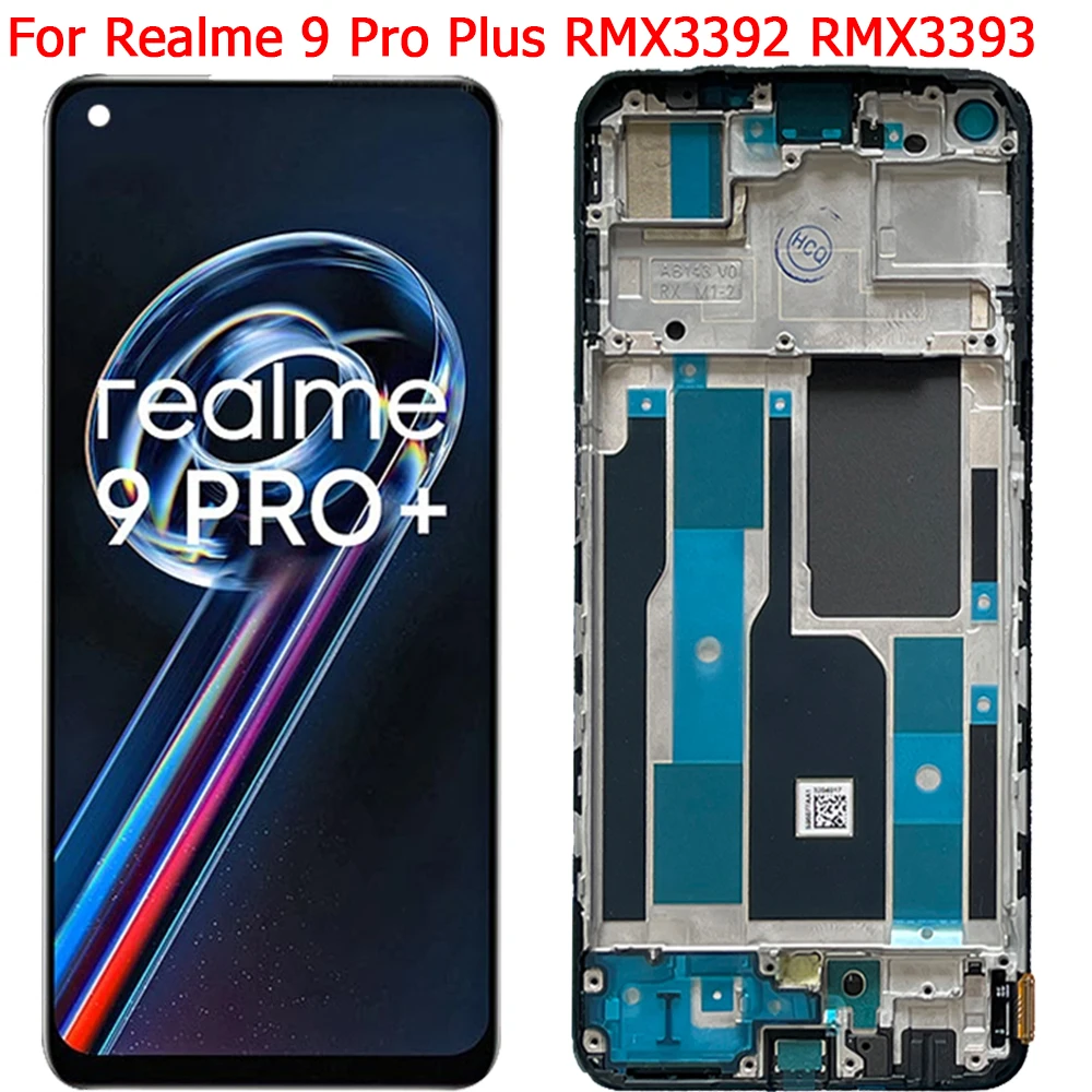 

New Original For Realme 9 Pro Plus 5G Display LCD Screen 6.4" Realme 9Pro+ RMX3392 RMX3393 LCD Display Touch Screen Replacement