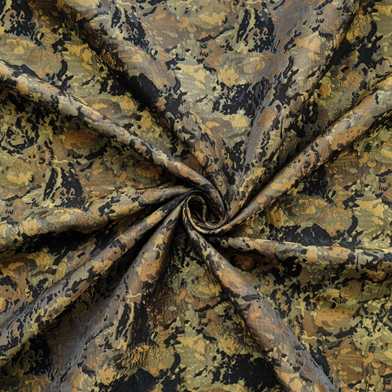 

Длина 100 см, нерегулярная камуфляжная жаккардовая ткань, винтажная окрашенная пряжа, костюм, пальто, жилет, юбка, платье, материал одежды для пошив ткани