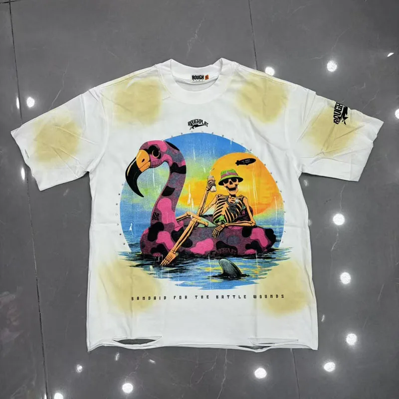 2026 New Rough Play Short Sleeved High Quality Cotton Printed Fashion Stylish Versatile Men's Women's T-Shirts