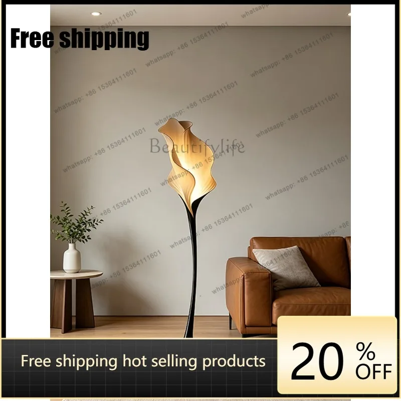YJ Italian light luxury calla lily floor decoration can shine advanced sense personalized art ornament atmosphere