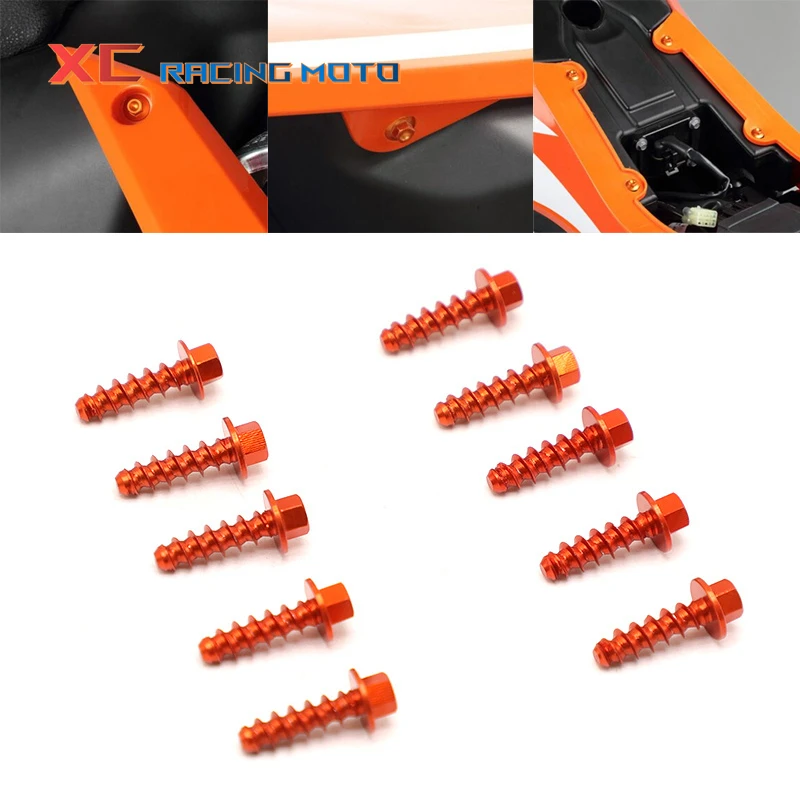 

10Pcs Dirt Bikes Self Tapping Screw Bolt Kit For KTM EXC EXCF XC XCF SX SXF TPI SIX DAYS 125 250 300 350 400 450 500 1997-2022