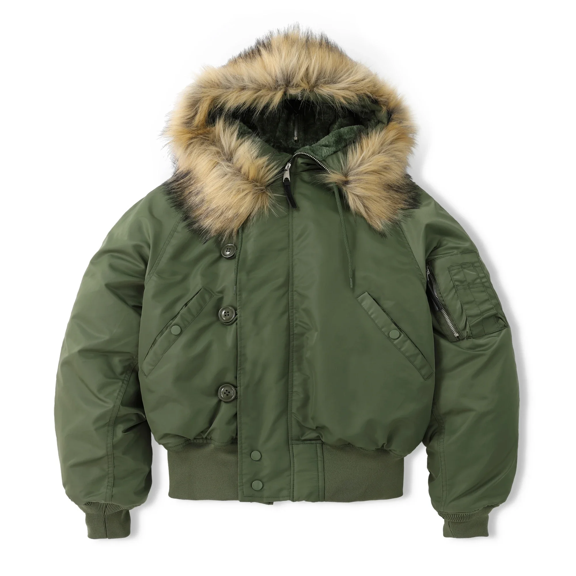 90s Vintage US Air Force N2b Flight Bomber Fur Jacket Waterproof Tactical Military Pilot Army Padded Aviator Retro Coat for Men
