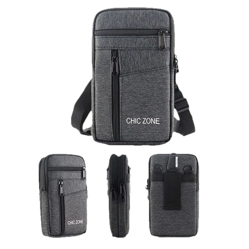 HAISSKY Neue Männer Haken Schleife Gürtel Holster Telefon Beutel Für iPhone 17 16 15 14 13 Pro Max Air Plus Zipper taschen Mit Umhängetasche Lanyard