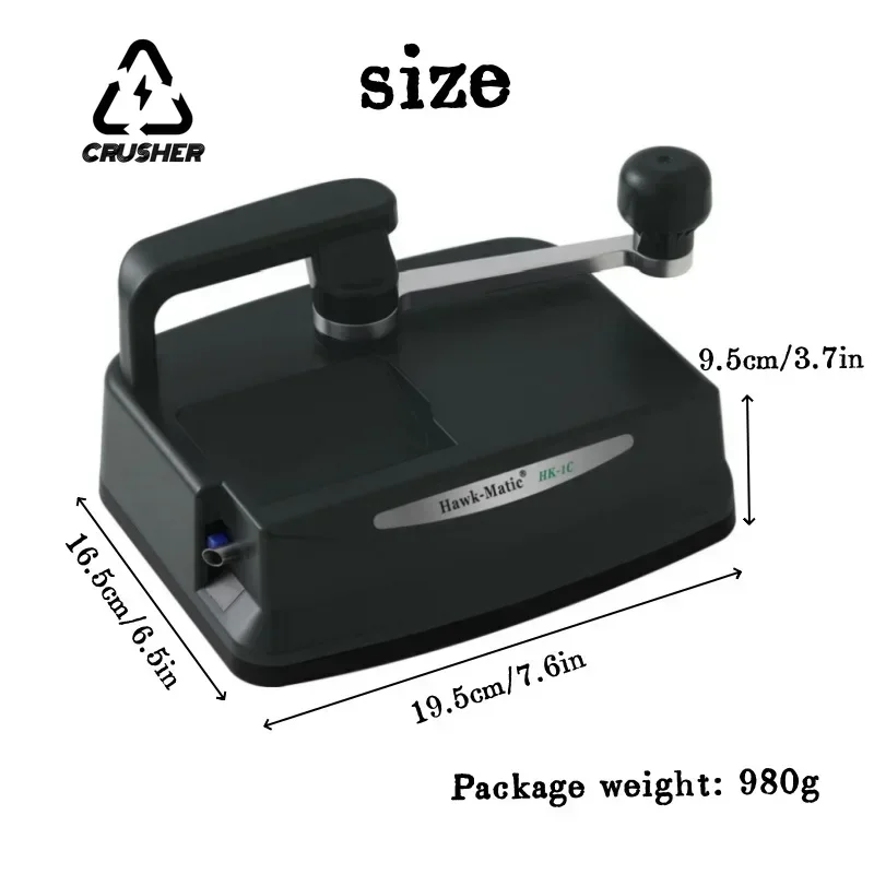 Hawk-Matic HK-1C Manual Cigarette Filling Machine Home Worm Gear 5.5/6.5/8.0mm Injector Roller Cigarette Rolling Machine Gift