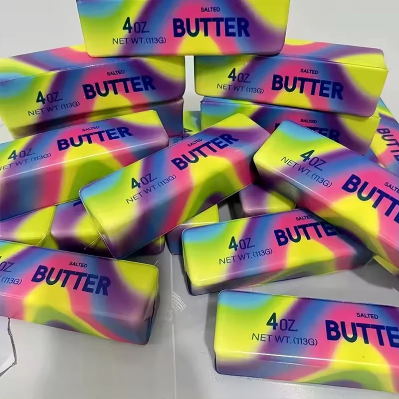Squishy Butter Stick Stress Ball Soft Butter Stick Slow Rebound Squeeze Fidget Toys ASMR Sensory Anti-Stress Toy Festival Gift view 6