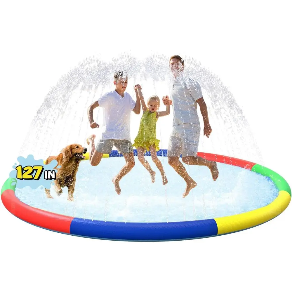 

Детский игровой комплекс с распылителями для детей 4-8 лет, нескользящие коврики для малышей, большие распылители, прочные игрушки для бассейна для семейного отдыха на открытом воздухе