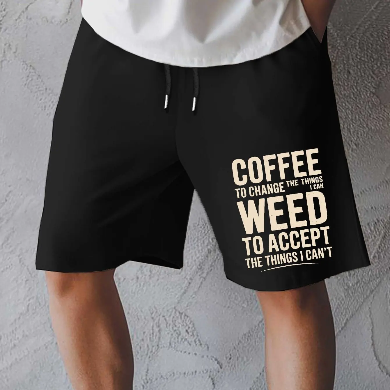 Summer Men's Casual Letter Print Shorts Breathable Skin-friendly Fabric Stylish Versatile Suitable for Sports and Everyday Wear