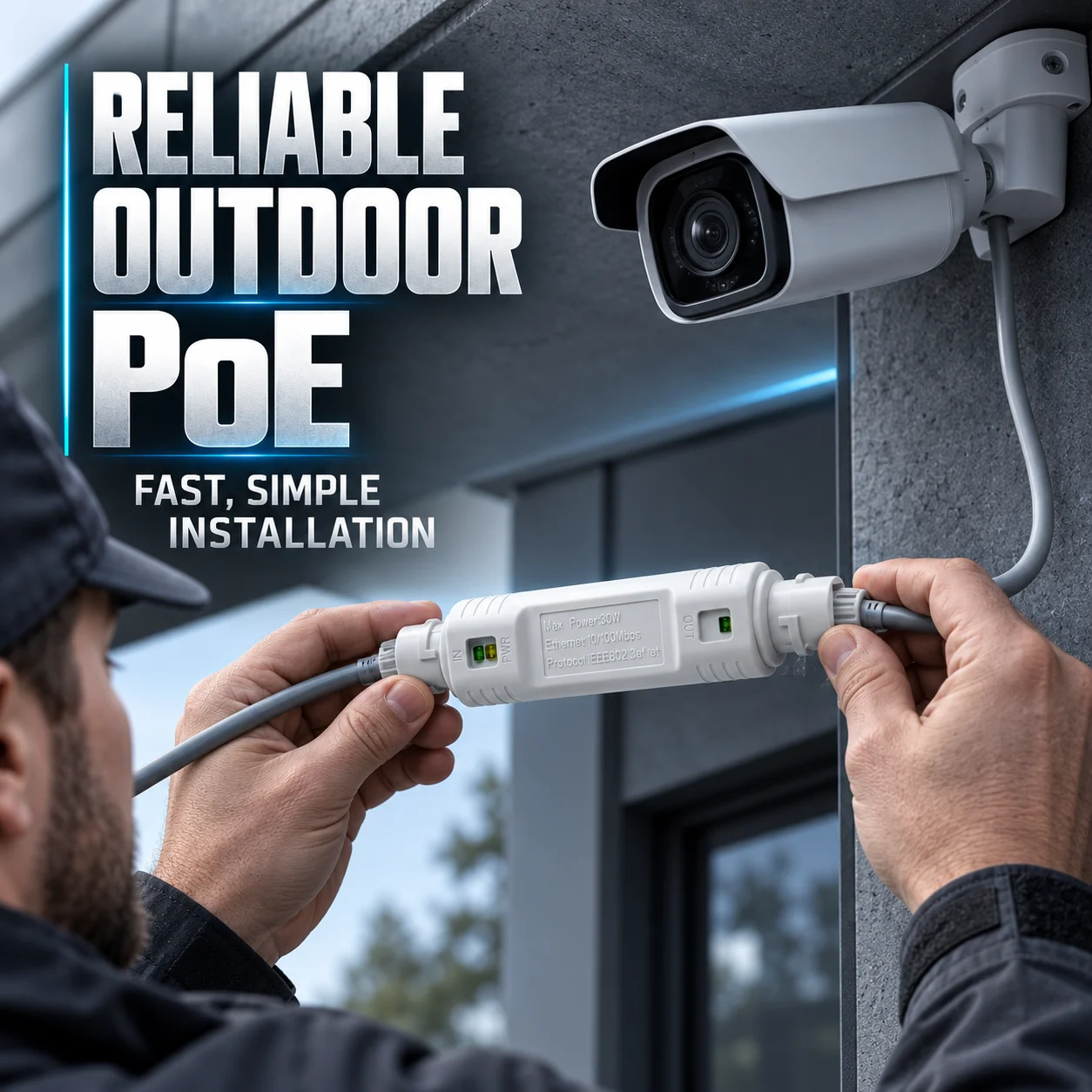 extensor-de-rede-a-prova-d'Agua-repetidor-poe-48v-30w-10-100mbps-adaptador-injetor-poe-ieee8023at-af