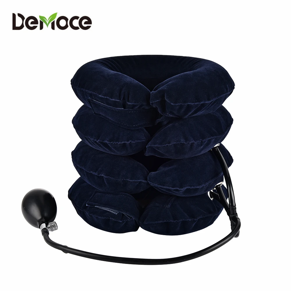 Neck Support Cushion Inflatable Air Cervical Neck Traction Device Pain Stress Relief Tractor Support Massage NECK Pillow