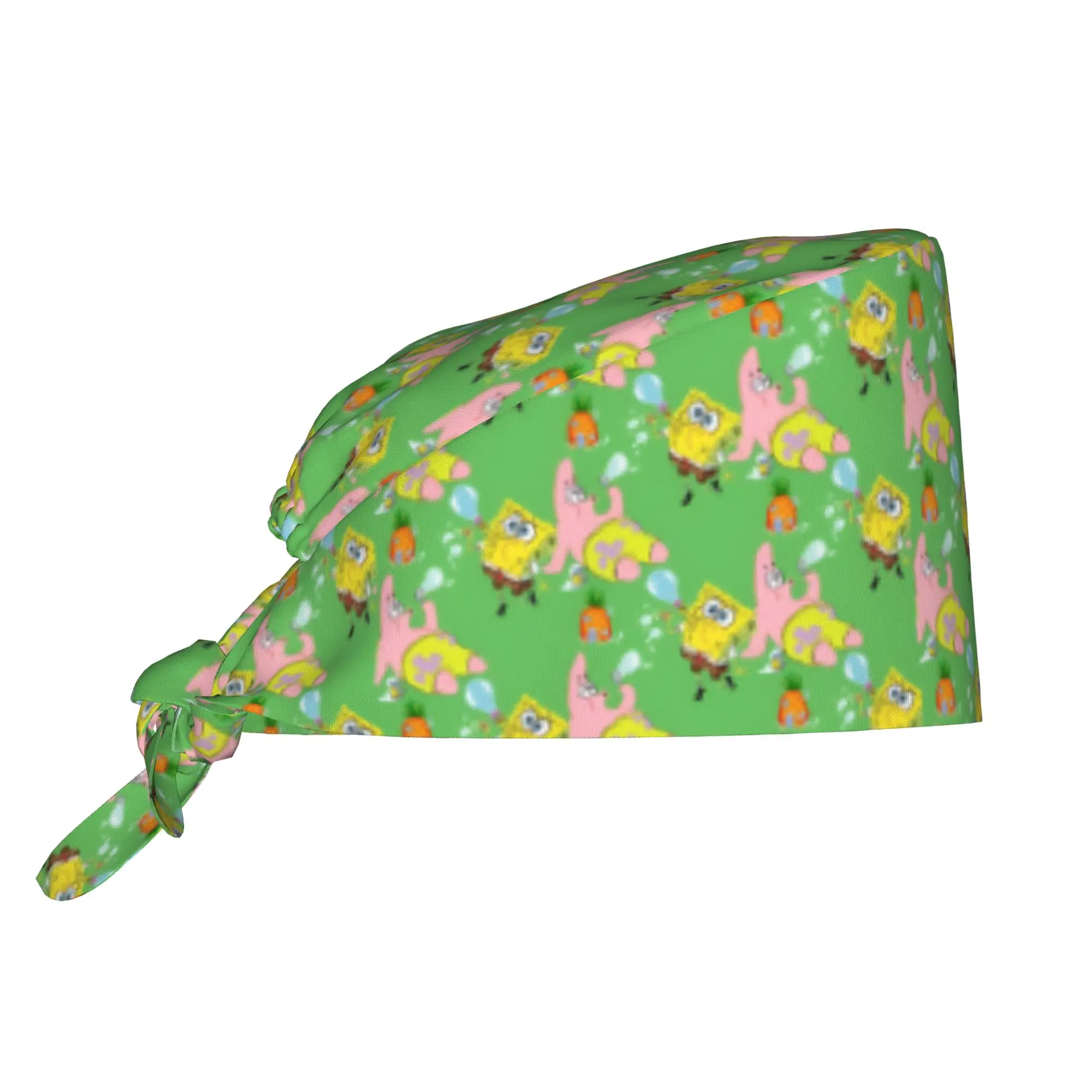 Custom S-Sponges Anime Bobes Working Cap Surgical Hats Women Men Cartoon Operating Room Cap Operator Hats Lab Works Hat