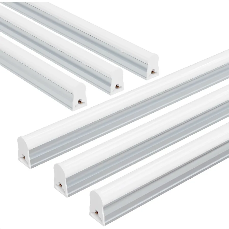 

6Pack T5 LED Shop Lights 4FT 2000LM 6500K er Bright White Integrated Single Fixture 20W Linkable Utility Commercial Lighting fo