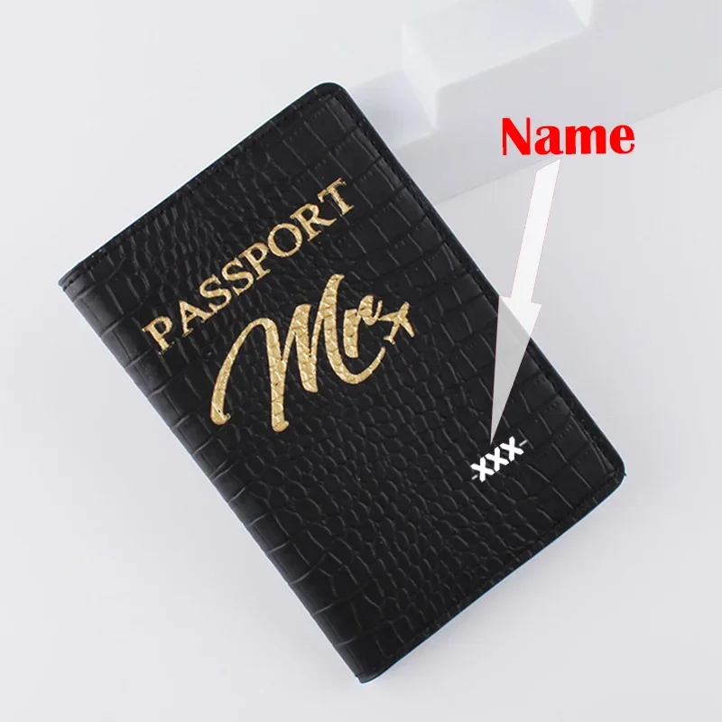 Tự Do Tùy Chỉnh Tên Ông Bà Da Hộ Chiếu Passport Cover Với Tên Gọi Du Lịch Cặp Đôi Da Hộ Chiếu Passport Cover